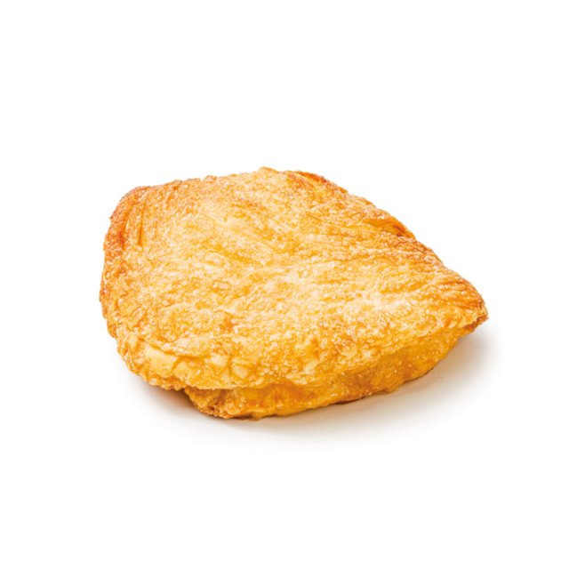 massa frita dourada com crosta crocante e folhada em fundo branco