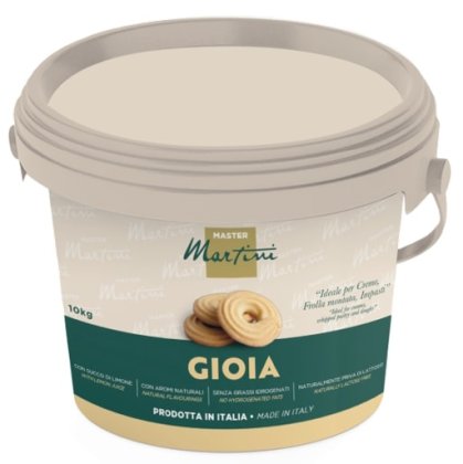 Balde plástico cinza de 10kg de creme de confeiteiro Master Martini Gioia, para cremes, massas batidas e massas